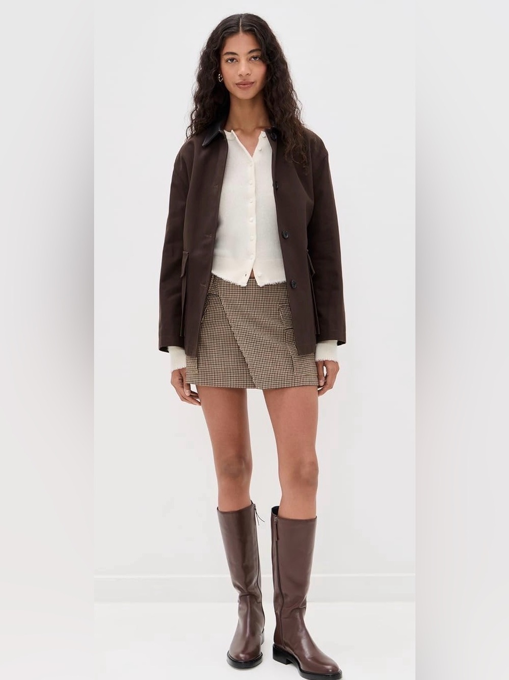 Reformation Nancy Knee High Riding Boot Espresso Brown Leather | 9 US, 39.5 EU - Picture 3 of 16